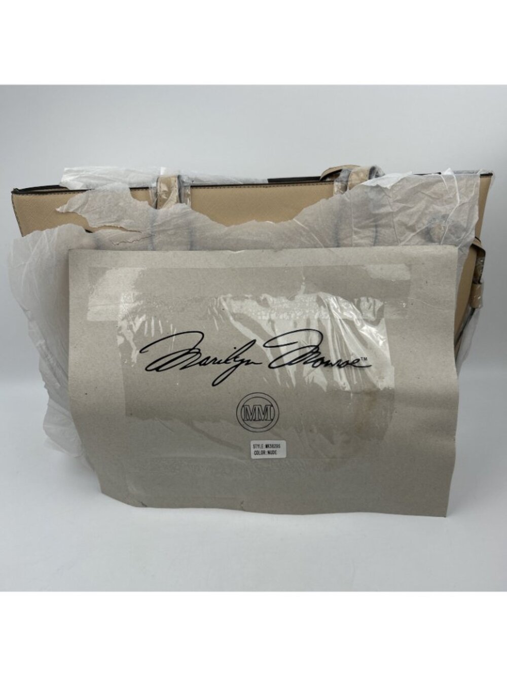 Marilyn Monroe new w/tags faux leather Large tote w/gold detail & red interior - Picture 15 of 15